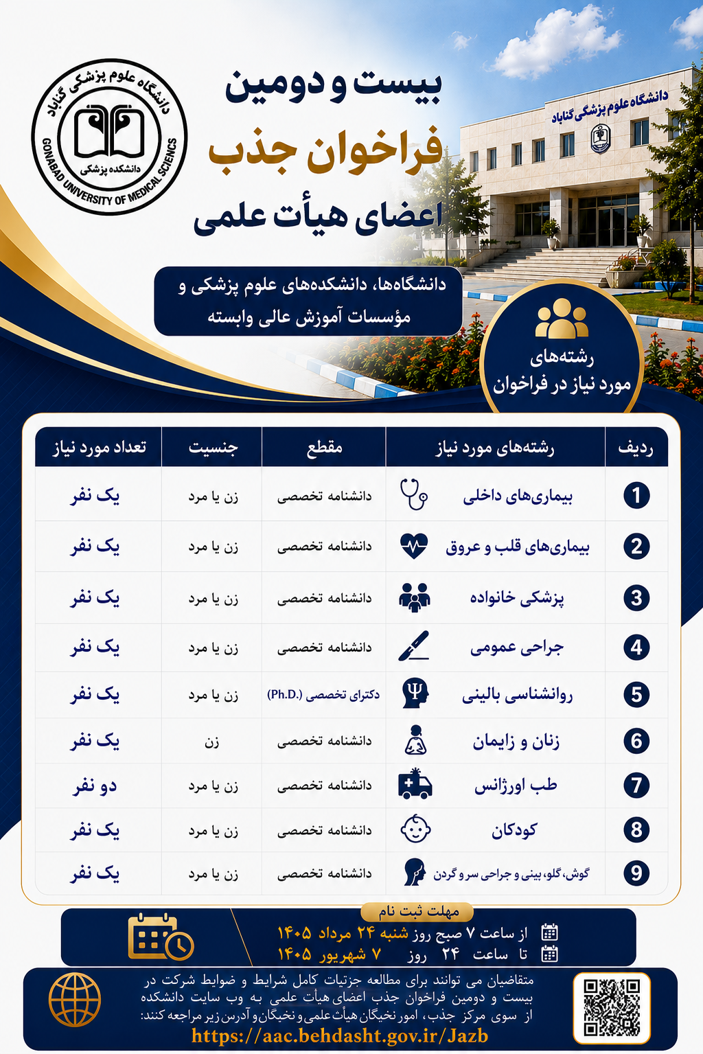 پوستر فراخوان جذب هیات علمی